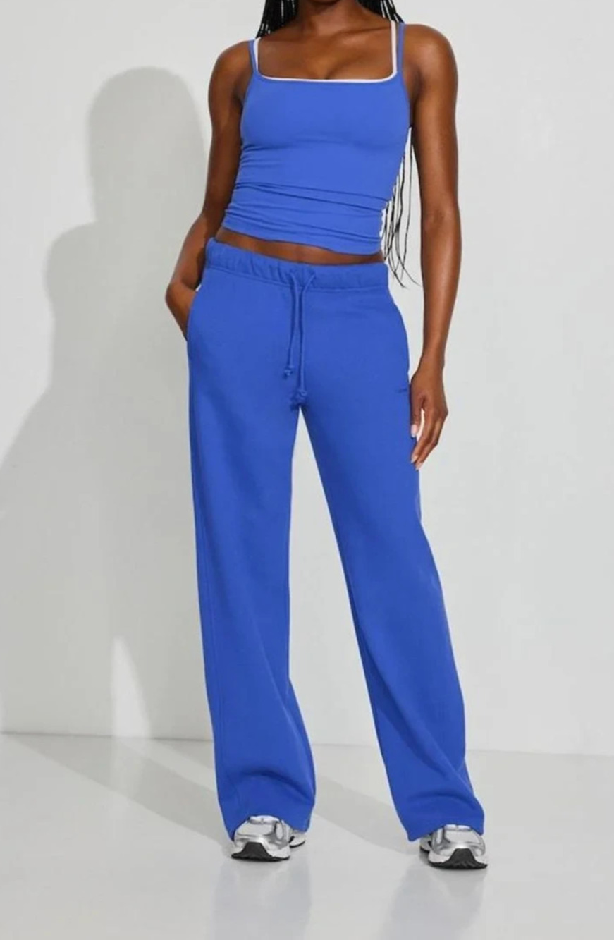 Garage Women's Midnight Blue Ultra Fleece Y2K Leg Sweatpants S/P A011030